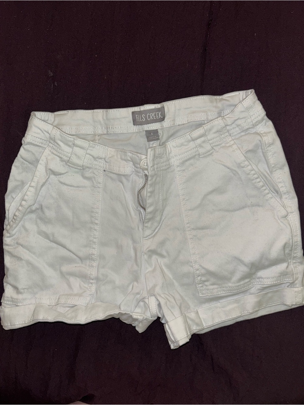 Falls Creek White Women's Bermuda Shorts